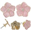 Unlorspy 2 Pcs Petal knobs Pull 4.5cm/1.77 Inch Flower Knob