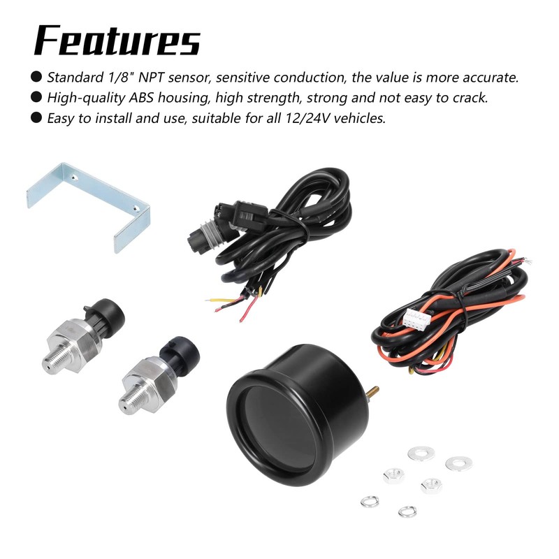 Eacam Dual Display Air Pressure Guage LED Digital Air Suspension