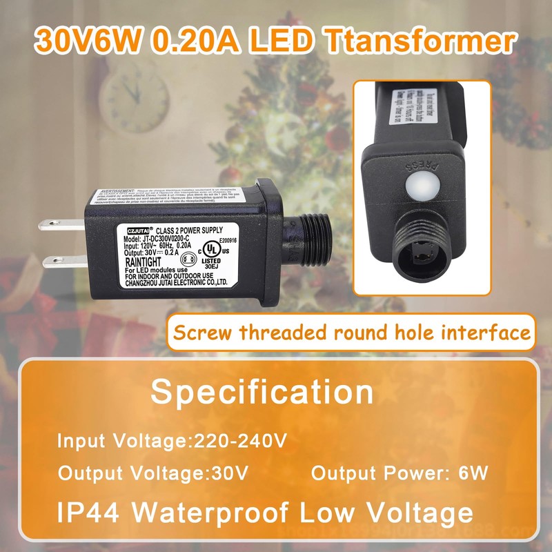 2 PCS of 30V 9W CZJUTAI JT-EL/FC300V0300-C LED Transformer Class