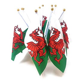 Mini Handheld Flags with Waving Sticks [Wales]