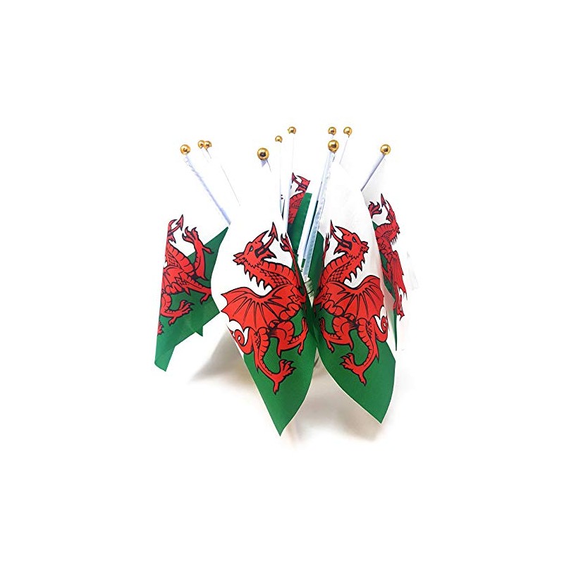 Mini Handheld Flags with Waving Sticks [Wales]