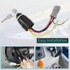Dokili Ignition Switch 129572 with Keys 3-Position 6-Wire Connectors Compatible