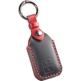 [smasol] Suzuki Key Cover, New Jimny 64 Series Spacia Custom Key Case, Crosby Solio, Genuine Leather, Smart Key Case, Custom Parts, Dress Up, Genuine Leather / Black 2 Button