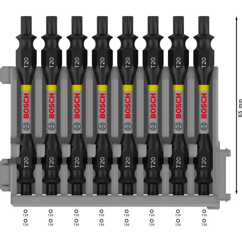 Bosch Professional 8-Piece Double Screwdriver Bit Set Torx (Impact Control,
