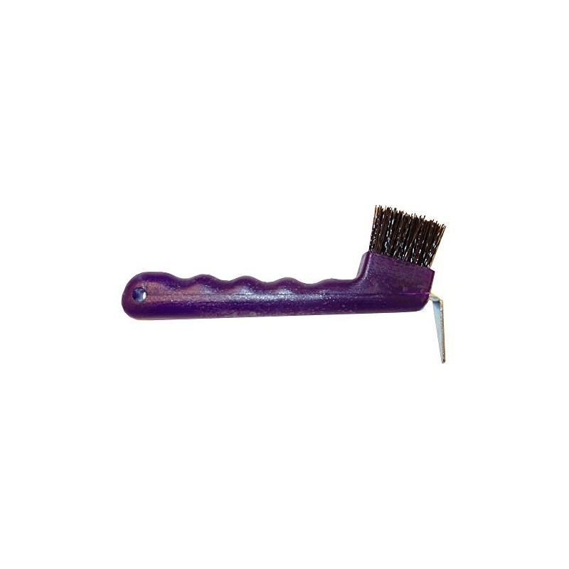 Plastic Hoof Pick Brush Combo Purple
