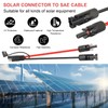 2PCS 1FT Solar Panel to SAE Adapter Cable - 10AWG