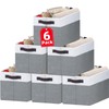 Criusia Closet Organizers and Storage Baskets - 6 Pack Shelf