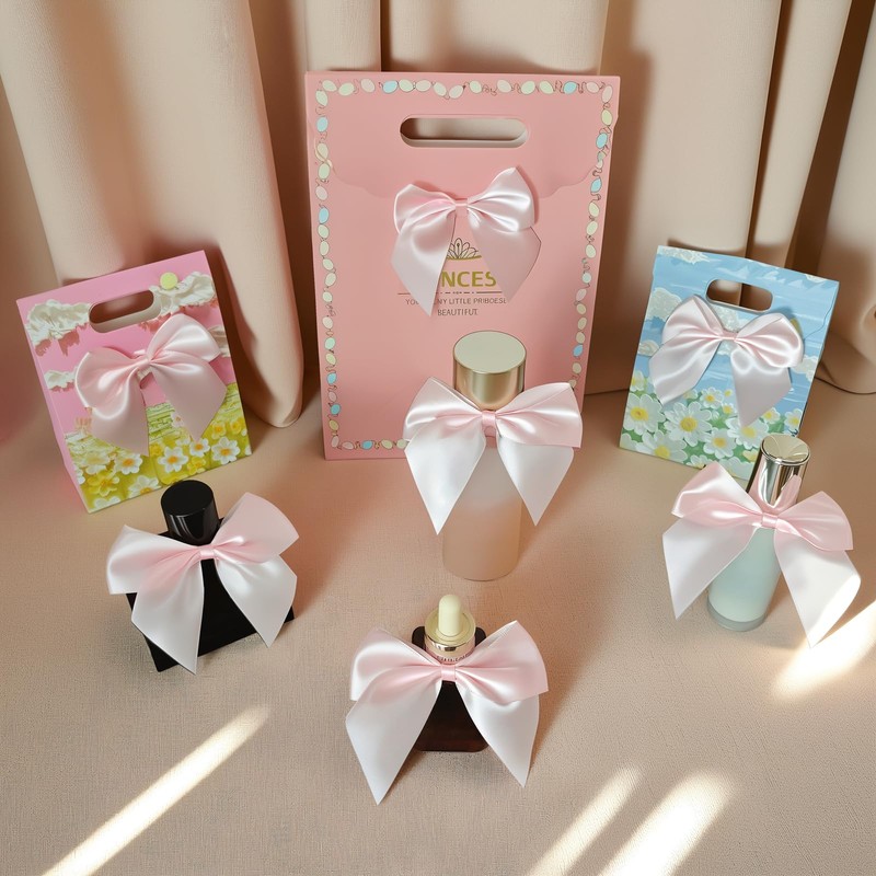 Crisalis 50PCS Bows for Gift Wrapping - 4" Satin Ribbon