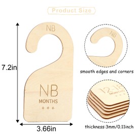 Modern Baby Closet Dividers - Wooden Closet Dividers Baby,Clothes Dividers for Nursery Closet,Newborn to 24 Months for Home Nursery Clothes