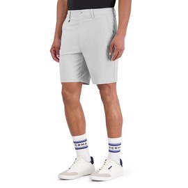 Ben Sherman Men's Golf Four-Way Stretch, Lightweight, Quick-Dry, Breathable, Flat Front Casual Shorts, 8" Inseam, Light Grey 2, 40