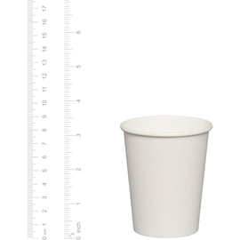 [100 Pack] 8 oz. White Paper Hot Cups, Coffee Cups