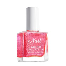 Virellay Wasserbasierte Nagellack Schnelltrocknend - Glitter Nagellack Shining (Lila, 10ML)