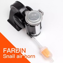 FARBIN 12V 150db Super Loud Train Horn with Wire Button Truck Air Horn Car Horn