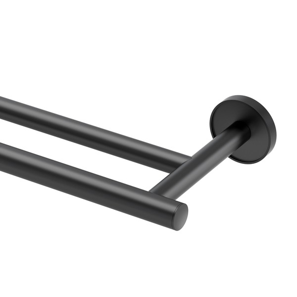 Gatco 5554MX Sky Double Towel Bar, 24 Inch, Matte Black