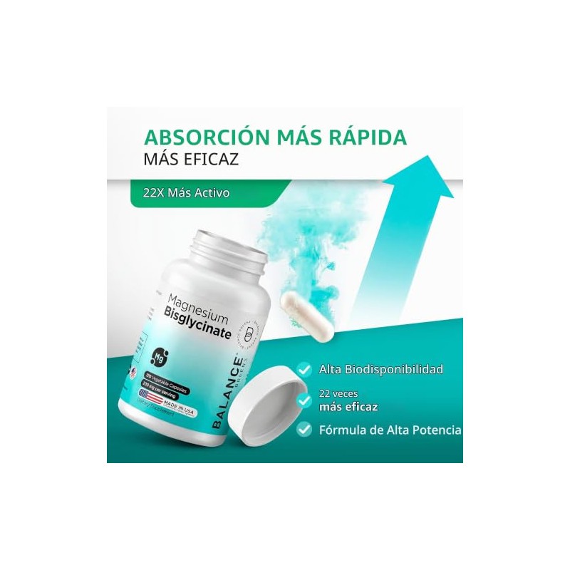 Balance Breens Bisglicinato de magnesio - 120 cápsulas vegetales