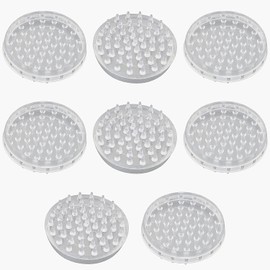 FMHXG 8PCS Round Transparent Anti Movement Feet Serrated Carpet Furniture Anti Slip Feet 48mm Plastic Furniture Spike Casters for Tables Sofas Chairs Desks Foot Protectors