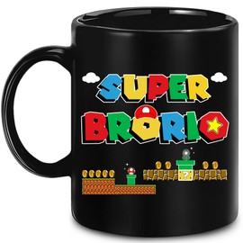 AGGLOMEKC Brother Gifts - Christmas Gift For Brother From Sister - Super Brother Mug - Best Funny Present Idea for Big Little Teen Bro - Father's Day, Birthday Gifts for Brother, Men, Bro, Cousin 11OZ