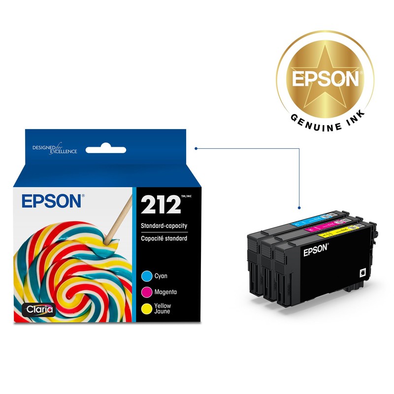 EPSON 212 Claria Ink Standard Capacity Color Combo Pack (T212520-S)