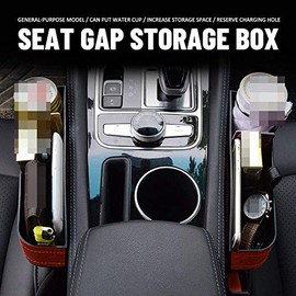 Caja de almacenamiento para asiento de automóvil, Caja de almacenamiento universal con espacio para el asiento del lado del conductor del pasajero,...