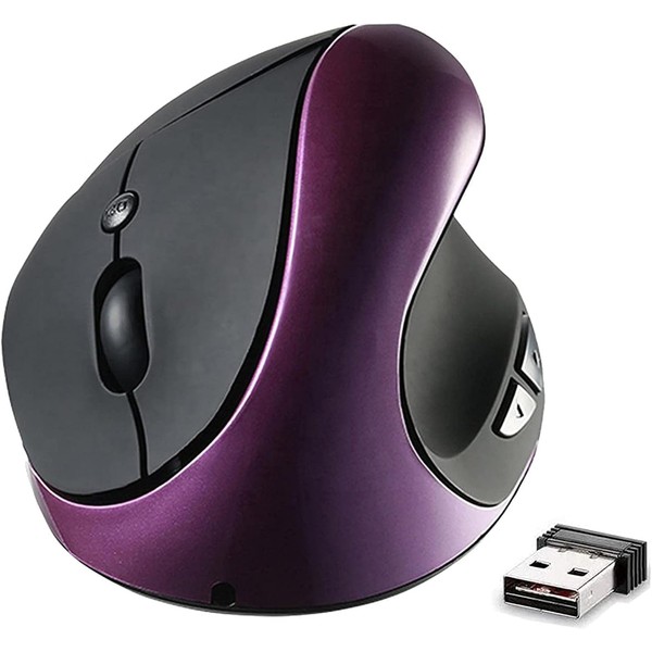 Ergonomic Vertical Mouse, Wireless 2.4G High Precision Rechargeable Ergonomic Vertical