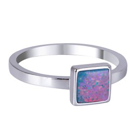 KELITCH 925 Sterling Silver Crystal Rings Handmade Band Rings Engagement Couple Rings Unisex, Bead, No-Gem-Tye