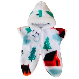 No Doll! One White Winter Snowsuit. Fits Cabbage Patch 14" Cabbage Patch Preemie Sized Boy Dolls.