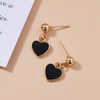Liaght Weight Minimalism Red Love Heart Dangle Earrings Unique Elegant