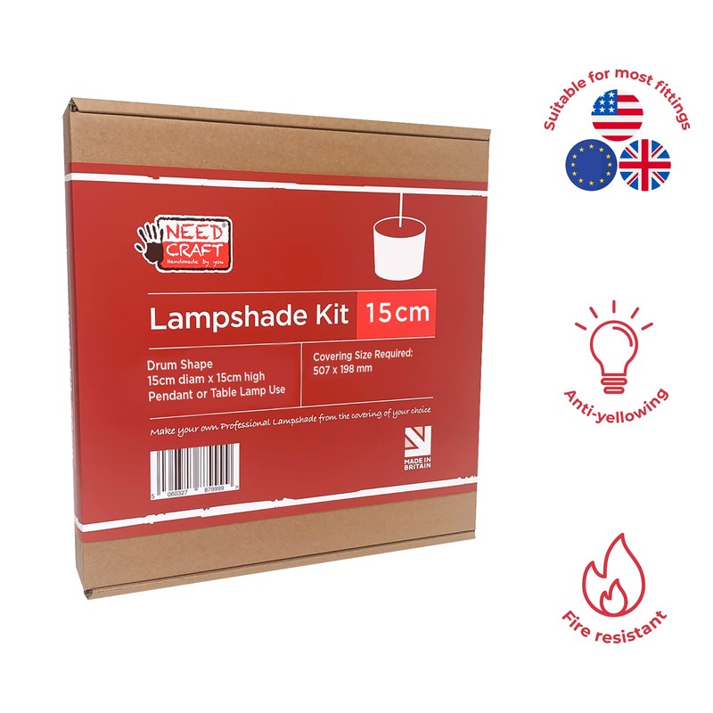 15cm Lampshade Making Kit use with Pendant Ceiling Lights and