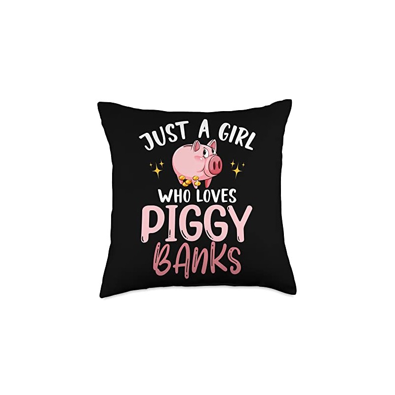 Just A Girl Who Loves Piggy Banks Save Minimalism Throw