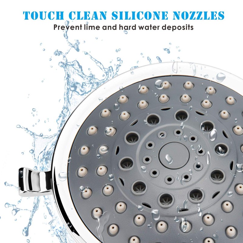 Voolan High Pressure Shower Head with Shower Arm - 5