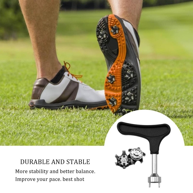 Golf Shoe Spikes Bootoow 16 Golf Spikes with 1 Handheld
