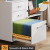DEVAISE 3-Drawer Wood File Cabinet with Lock, Mobile Lateral Filing