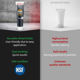 Menzerna Metal Polish Universal Polishing Cream (Cleans and Polishes Stainless Steel, Aluminium, Chrome, Brass, Copper, Silver and Plastics)