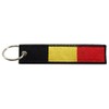 Belgium Flag Key Chain, 100% Embroidered