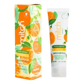 Pasta Dental Natural Mitch de Cítricos 100ml Antiplaca Sin Flúor