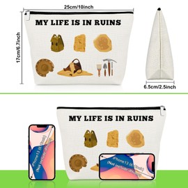 Archaeologist Makeup Bag Archaeology Gifts for Women Historian Thank You Present for Coworker Best Friend Archaeology Artifact Gift Archaeologist Definition Cosmetic Bag Graduation Travel Pouch