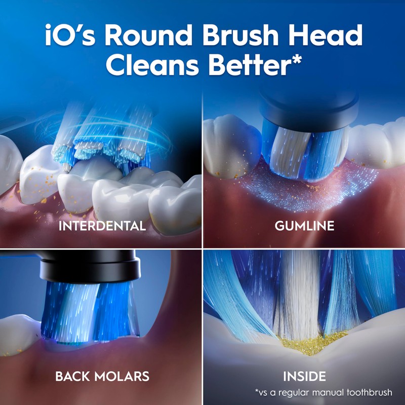 Oral-B iO Series 2 Rechargeable Electric Powered Toothbrush, Night Black
