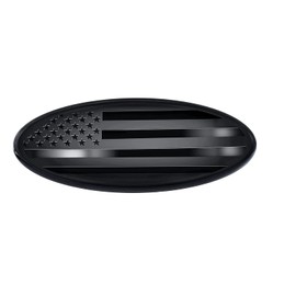 HHLOU for Ford Emblem, 6 inch American Flag Badge Front Grille Tailgate Emblem for 07-10 Edge, 05-11 Escape, 06-10 Explorer, 05-11 Expedition, 07-10 Sport Trac (6‘’Black)