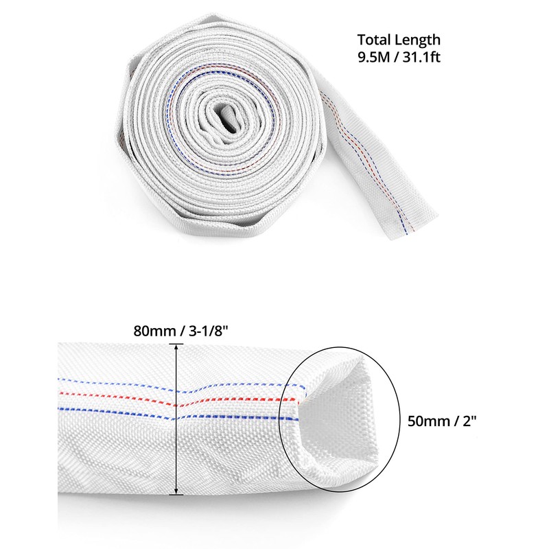 QWORK Backwash Hose, 2" ID x 30 FT Flexible Discharge