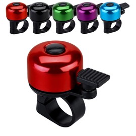 JFmall Bicycle Bell With a Clear Loud Sound, Road Bike and Mountain Bike Bell for Adults, Kids, 8 Colours, red