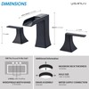 Black Waterfall Bathroom Faucet, Sanliv 3-Piece Widespread Bathroom Faucet for