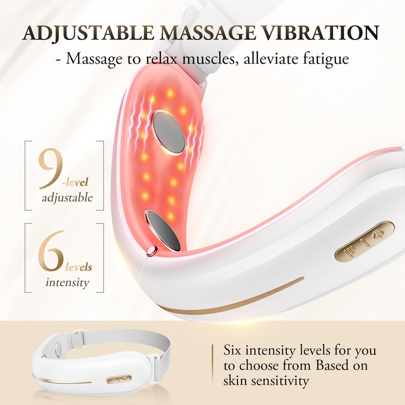 V-Face Shaping Massager Electric,ANLAN EMS Double Chin Reducer,Microcurrent Face Lift