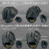 Zett Soft Baseball Glove (Glove) Lightex All-Around Right Throw, Black