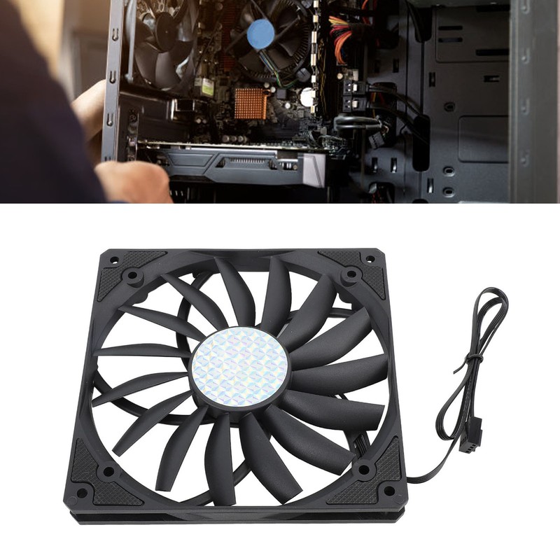 140mm 4 Pin PWM Case Fan Ultra Thin 15mm 1100RPM
