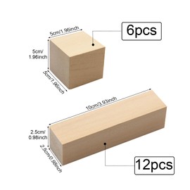 Lindenholzschnitzblöcke, BW18 Stück, Whittling Wood zum Basteln