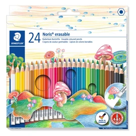 STAEDTLER 144 50NC24 Noris Club Erasable Colouring Pencils - Assorted Colours, Pack of 24
