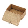 Seagrass Baskets, Hand Woven Seagrass Storage Containers with Lid, Rectangular