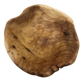 Wooden bowl(10-12in),Handmade Natural Root Carving Bowl Fruit Salad Bowl
