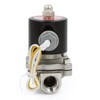 U.S. Solid 110V AC 1/2" Stainless Steel Solenoid Valve Direct