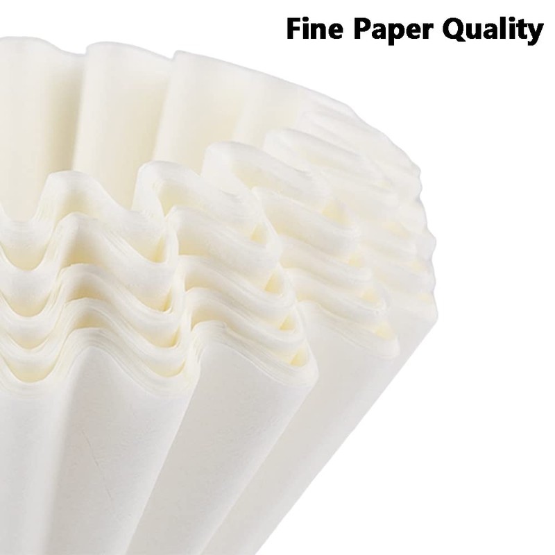 50Pcs Coffee Filter Papers, Brown Cup Basket Coffee Filter Papers,